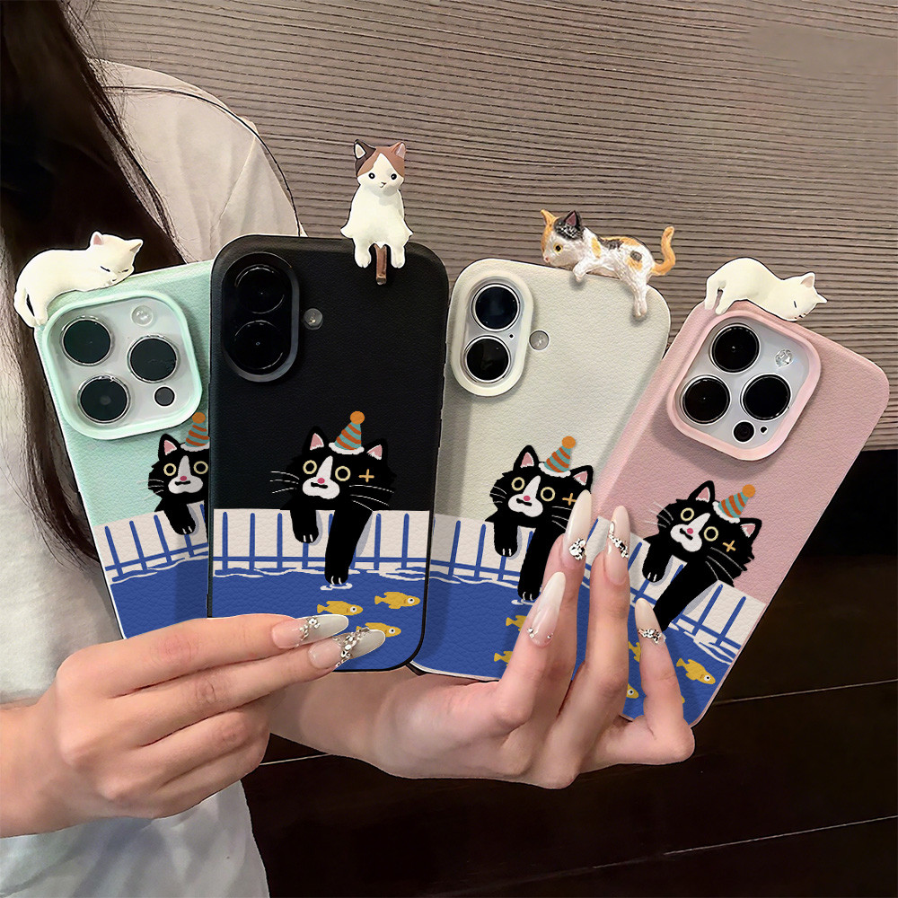 เคสโทรศัพท์ For iPhone 13 11 17 pro max Case iPhone 11 15 16 pro max 14 12 pro max XR XS Max ผิวสัมผัสสุดน่ารัก