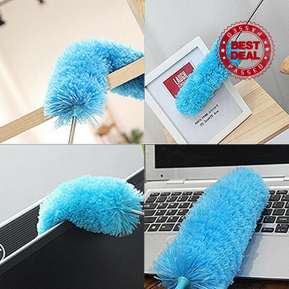 ไม้ปัดฝุ่นฝุ่น Macaron สี Mini Telescopic Dusting Duster Ash Feather ด้ามยาวกวาด O3z0