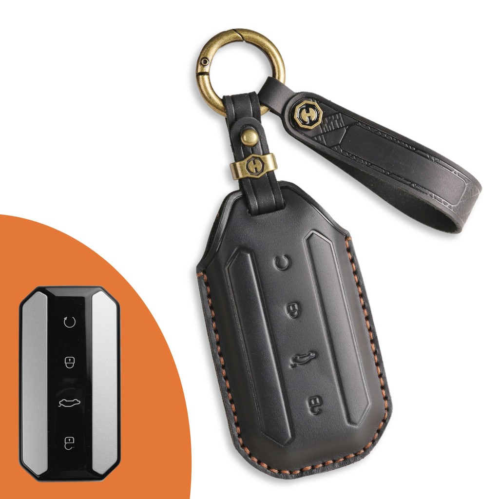 CHERY เคสกุญแจรถหนังวัวสําหรับ Jaecoo 5 Jaecoo 5 EV Jaecoo J5 EV ฝาครอบกุญแจรถหนังแท้