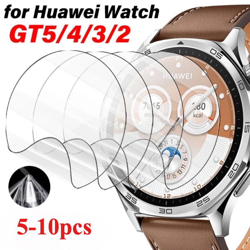 HD Hydrogel ฟิล์มป้องกันสําหรับนาฬิกา Huawei GT 5 4 3 GT2 41/46/42/43MM ป้องกันหน้าจอสําหรับ Huawei GT5 GT4 GT5 Pro