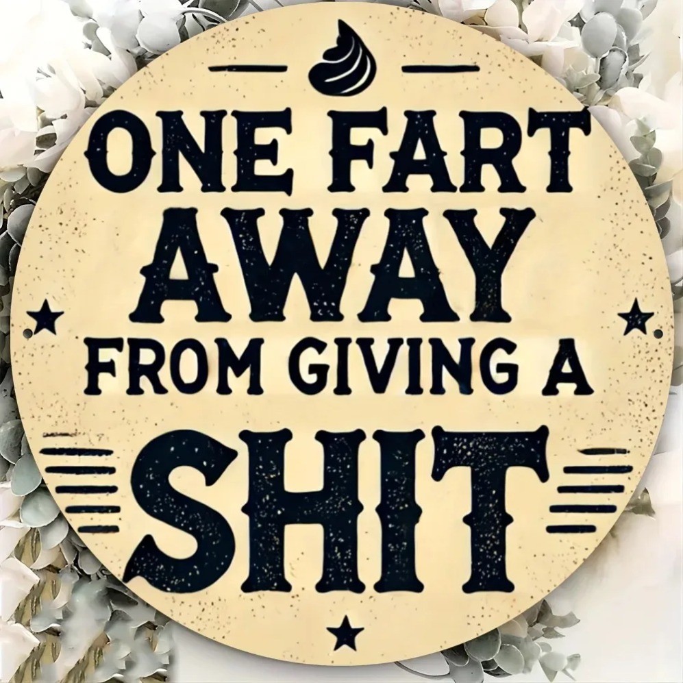 FARTWITEDGE 2D One Fart Away Sign ตลกห้องน้ํา Wall Decor สําหรับผับบาร์ Man Cave Unique Gag ของขวัญไ