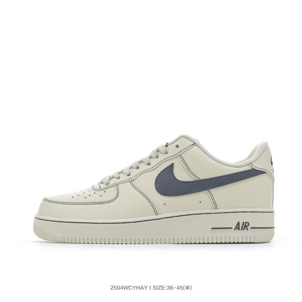 N&K Air Force 1 Low White/Black รองเท้าผ้าใบลําลองอเนกประสงค์ J2CJ