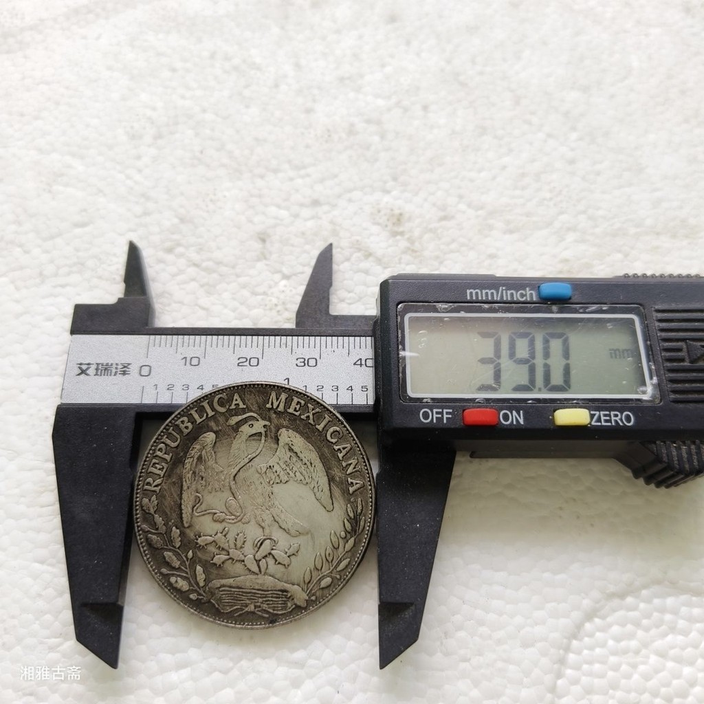 Mexican Eagle Ocean Silver Ingot ผลิตภัณฑ์จําลอง Ocean Silver Ingot Guangxu Ingot Bag กระเป๋าของแท้เ