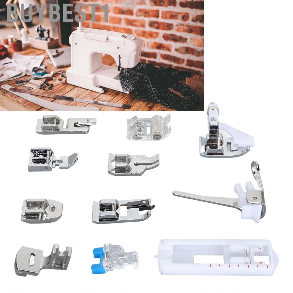 Buybest1 BuyBest1-th Generic Sewing Machine Presser Foot Set Feet Feet Feet Universal Stainless สตีล