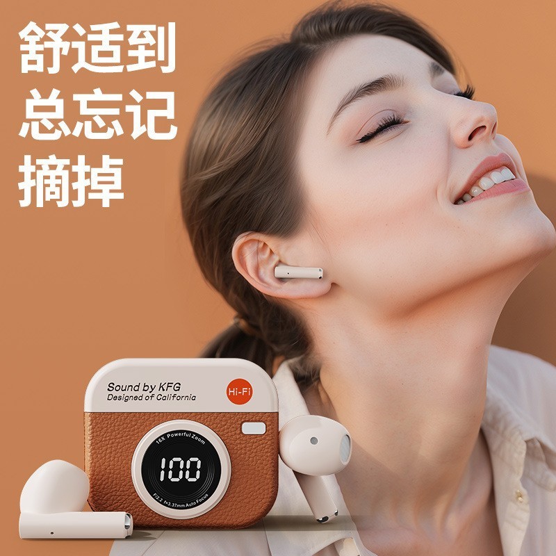 Shop 2025 Smart Digital Display Voice of Berlin High-Quality Retro Camera In-Ear Bluetooth Headset Q