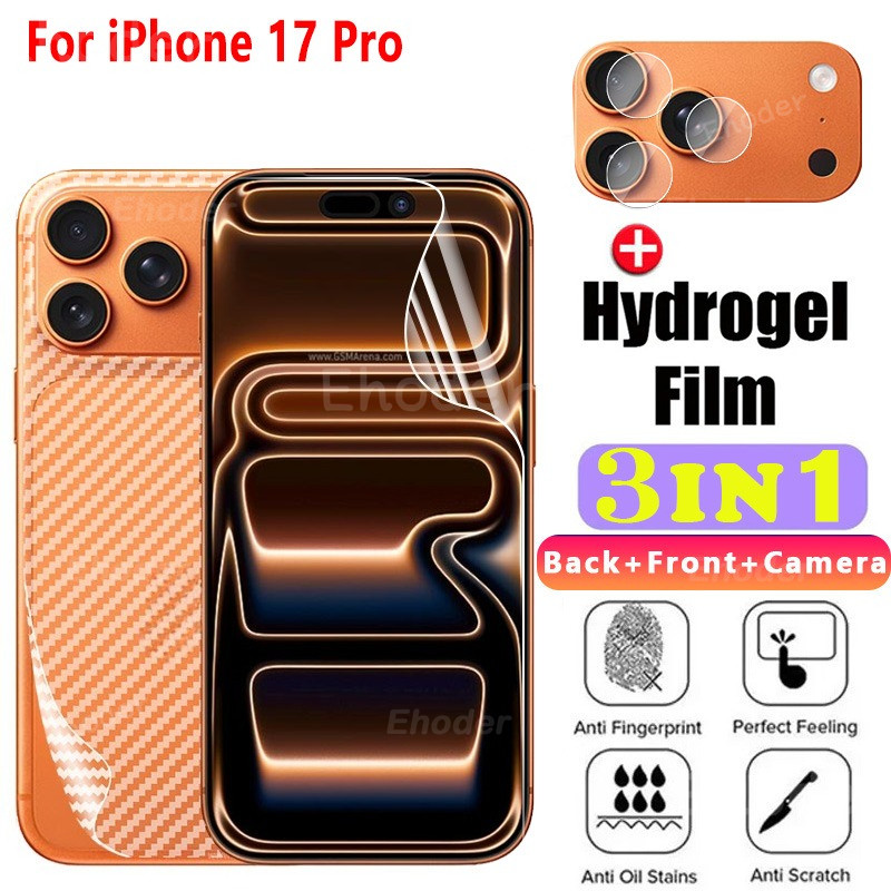 สําหรับiPhone 17 Pro Max 17Ari 4G 5G 2025 Hydrogelฟิล์มSoft Screen Protectorกล้องเลนส์ฝาครอบแก้วใสสํ