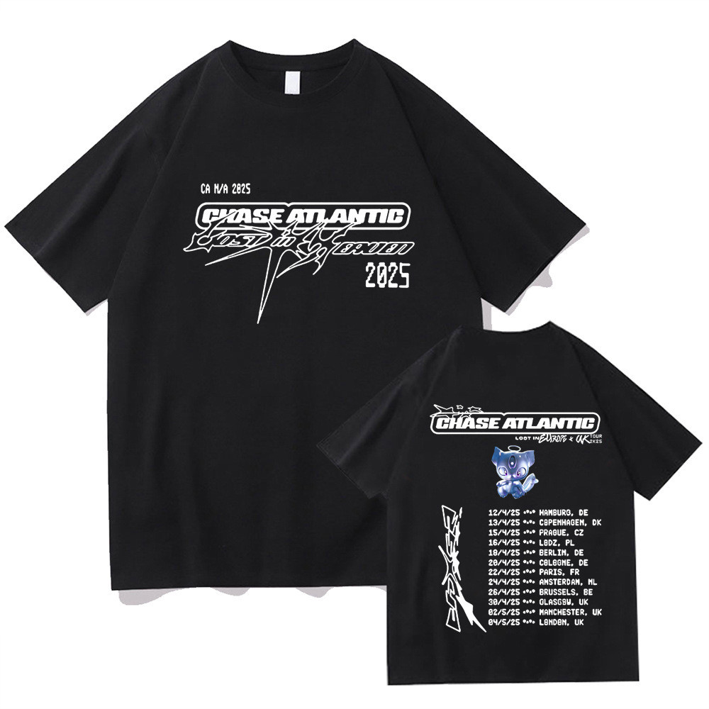 เสื้อยืดฤดูร้อนผ้าฝ้ายสำหรับงานCHASE ATLANTIC Tour 2025