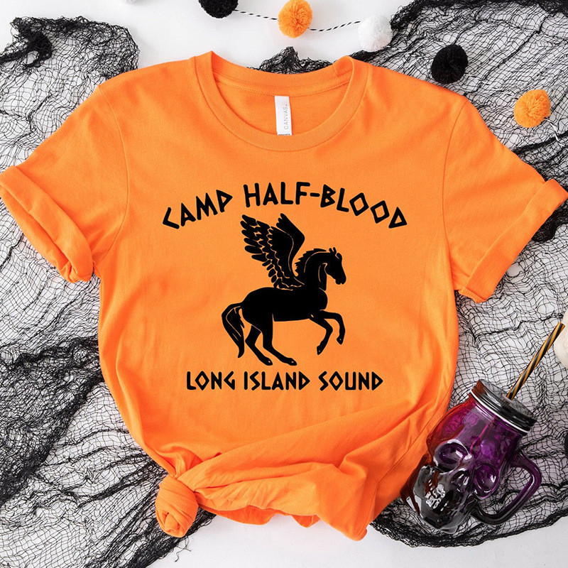 2025 NEW Camp Jupiter Cotton Orange Women T Shirt Orange Camp Half Bl 9NN3