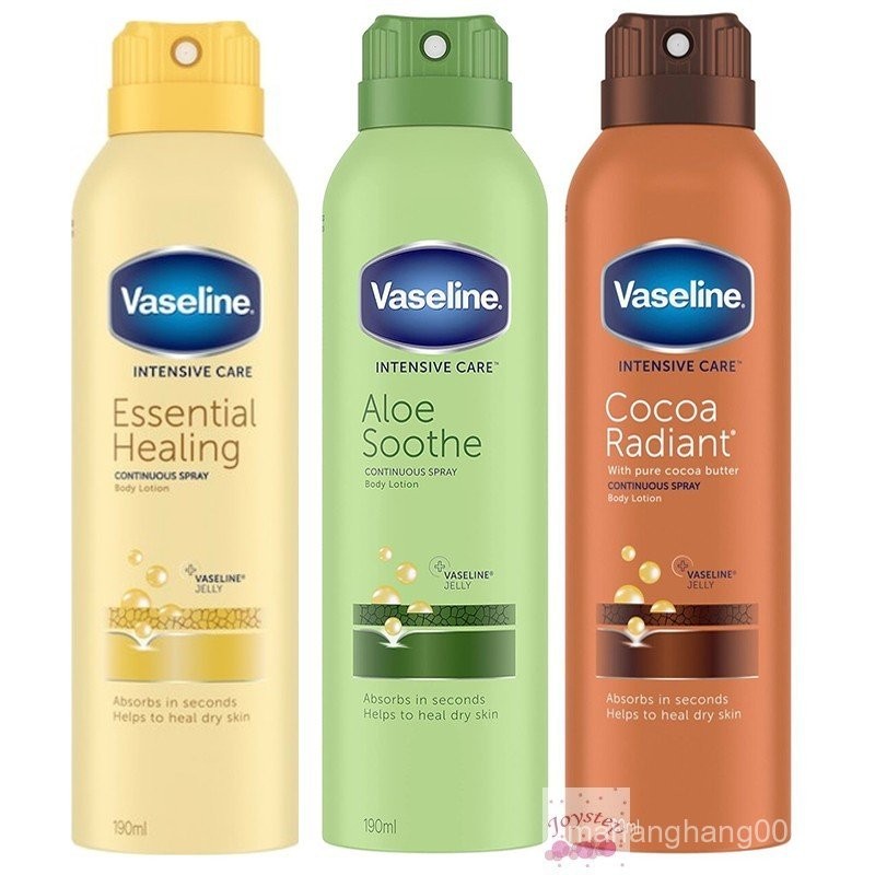 British Original นําเข้า Vaseline Vaseline Body Lotion Care Essence Moisturizing Mist 190ml 3 ทางเลื