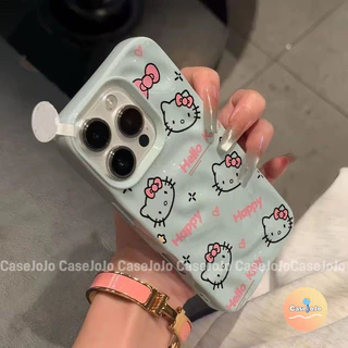 เคส เปลือกอ่อน TPU ที่ใช้สำหรับ IPhone 12 16 11 14 15 13 Pro Max XS X Max XR 7 11 8 16 Plus คิตตี้แคท ดาวที่น่ารัก