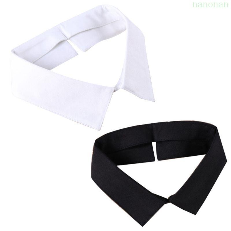 ปกเสื้อถอดได้แบบปลอม Elegant สีทึบ ปุ่มเดียว Choker สำหรับผู้หญิง