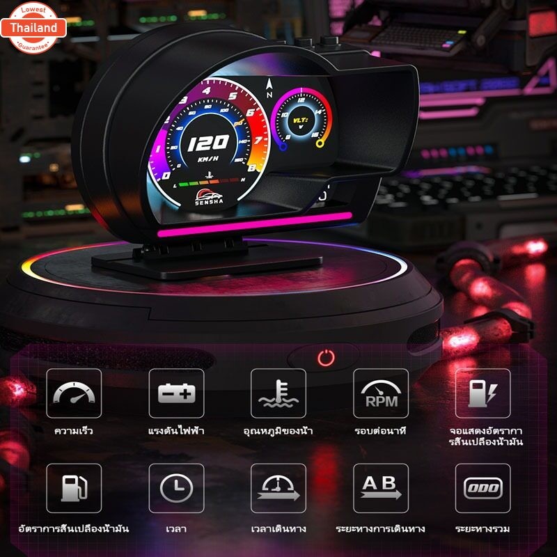 OBD2 P6 PRO+ สมาร์ทเกจ Smart Gauge Digital Meter/Display GPS+obd2 2 ใน 1 คู่มือภาษาไทย ลรหัสข้อผิดพล