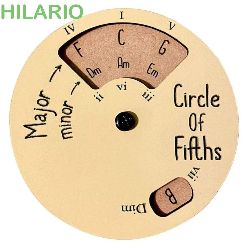 HILARIO ไม้ Melody เครื่องมือ, เครื่องมือการศึกษาดนตรี Circle Of Fifths ล้อกีตาร์คอร์ดล้อ, ล้อไม้กลมไม้น้ําหนักเบารอบเพลง Melody เครื่องมือกีตาร์