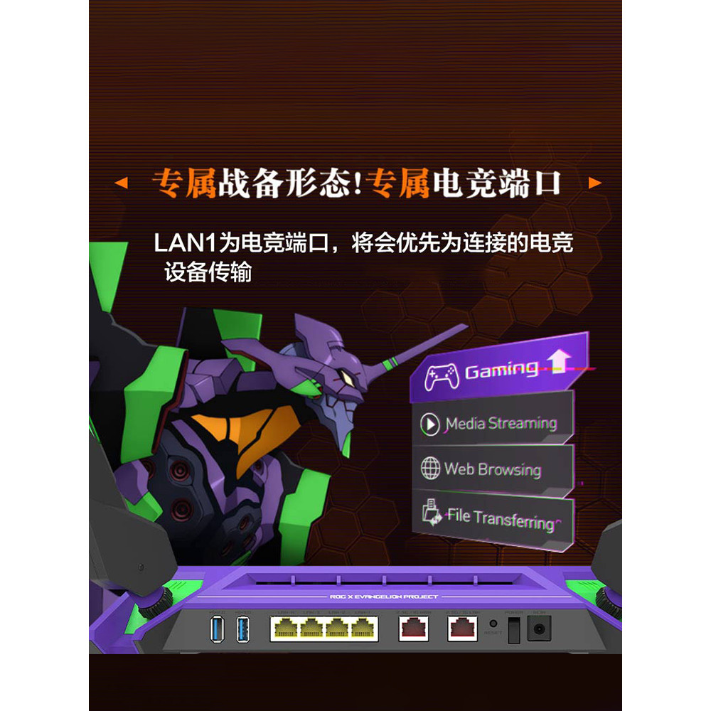 [EVA Limited] ROG GT-AX6000 eva Router พอร์ต Gigabit ความเร็วสูง Dual Band 6,000M WIFI6 เกมเล่นเกม 5