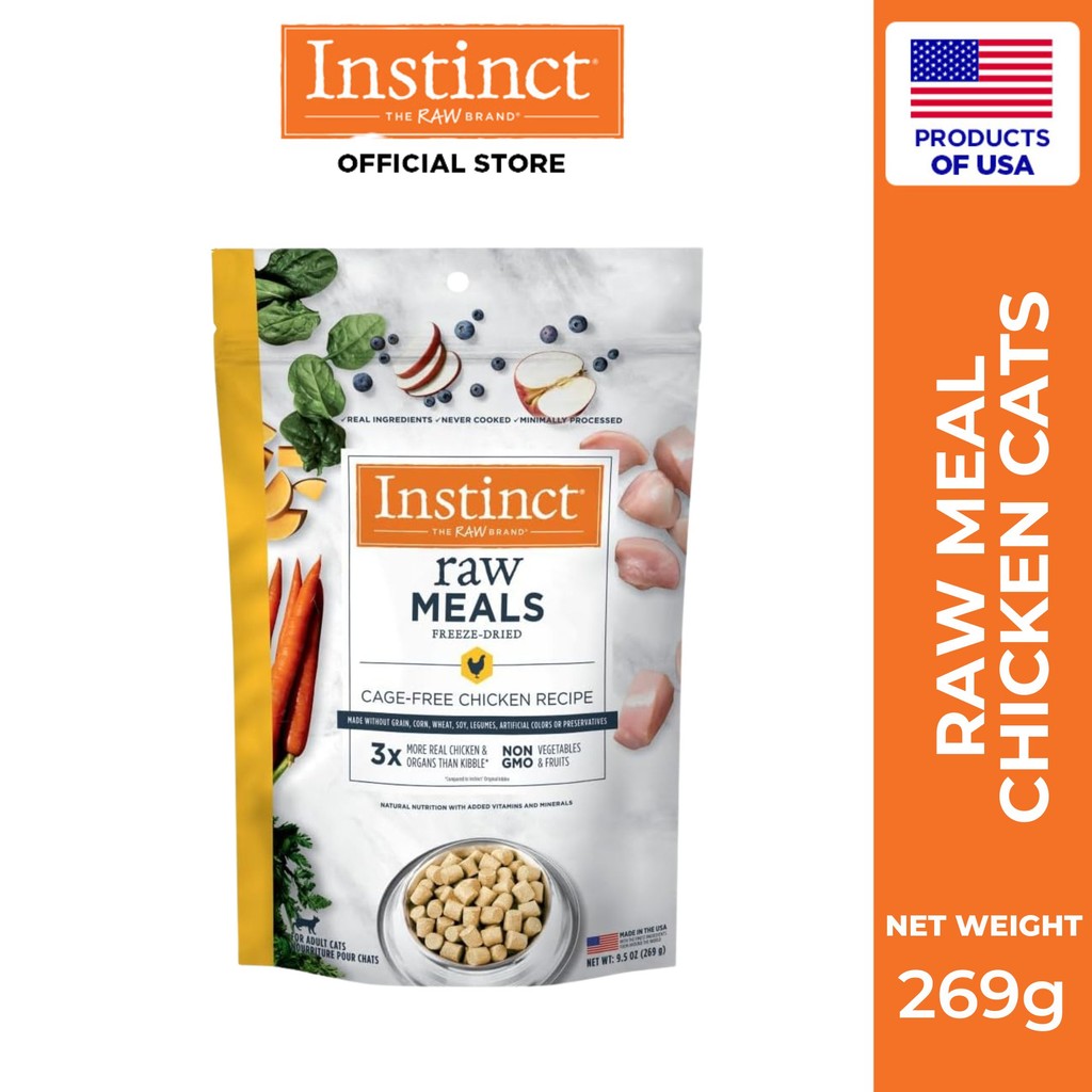 Instinct Raw Freeze-Dried Meals Cage-Free Chicken Recipe Cats 269g