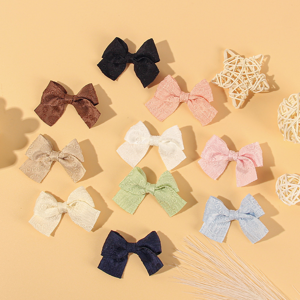 4ชิ้น/เซ็ต,สีต่างๆของพาสต้า,โบว์ปม,อุปกรณ์ผมสําหรับเด็ก,เหมาะสําหรับน้องสาวครอบครัว,ออกนอกบ้านทุกวัน