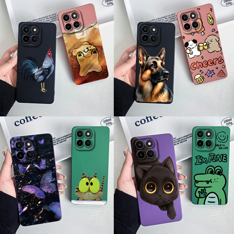 สําหรับ Honor X6C / Honor Play 9C เคสโทรศัพท์ NIC-LX1 NIC-LX2 NIC-LX3 แฟชั่นการ์ตูนแมวรูปแบบปกหลังซิ