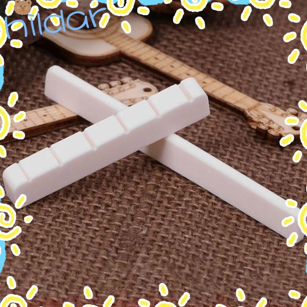 HLAR 6 String Bone, 80 มม.52 มม.กระดูก String หมอนกีตาร์สะพานและ Nut, กีตาร์คลาสสิกอุปกรณ์เสริมเครื่องมือสีขาวกระดูกสะพานอะไหล่ทดแทน