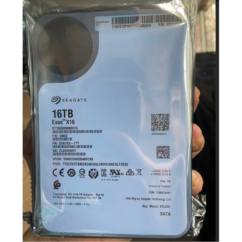 Seagate 16T Hard Disk 16TB Helium Disc Exos X16 Huawei Super Concentrate ST16000NM001G เกรดองค์กร