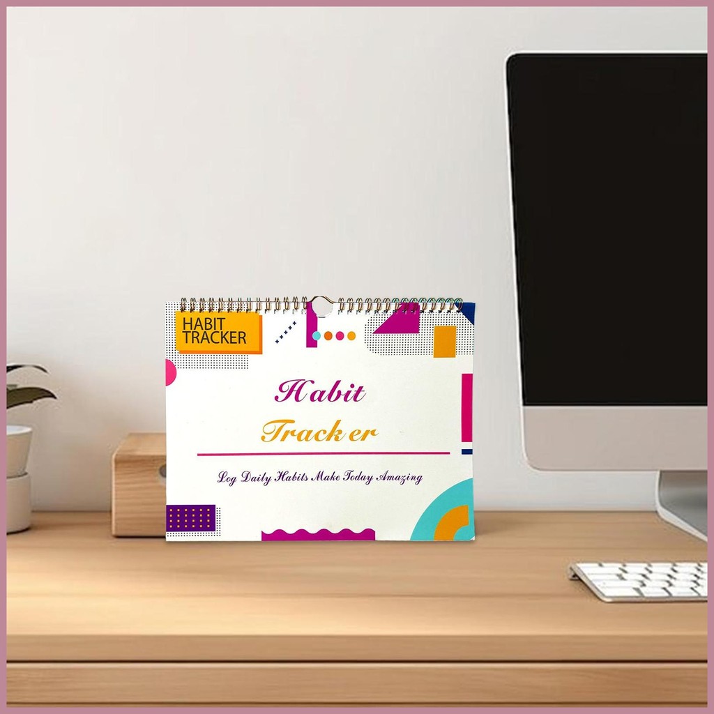 เกลียว Binding Habit ปฏิทิน 12 เดือน Undated ทุกวันรายสัปดาห์และระยะเวลารายเดือน Habit Tracker Journ