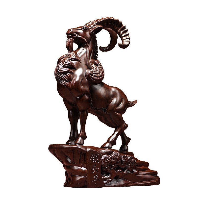 7L8K Zodiac แกะผู้นําแกะห้องนั่งเล่นไม้เนื้อแข็ง Sanyang Kaitai สํานักงานไม้มะเกลือหัตถกรรม Shop ตกแ