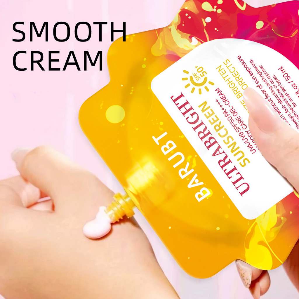 Premium In-Stock#BARUBT Translucent Protective Cream Bare Face Cream SPF50+UV protection refreshing 