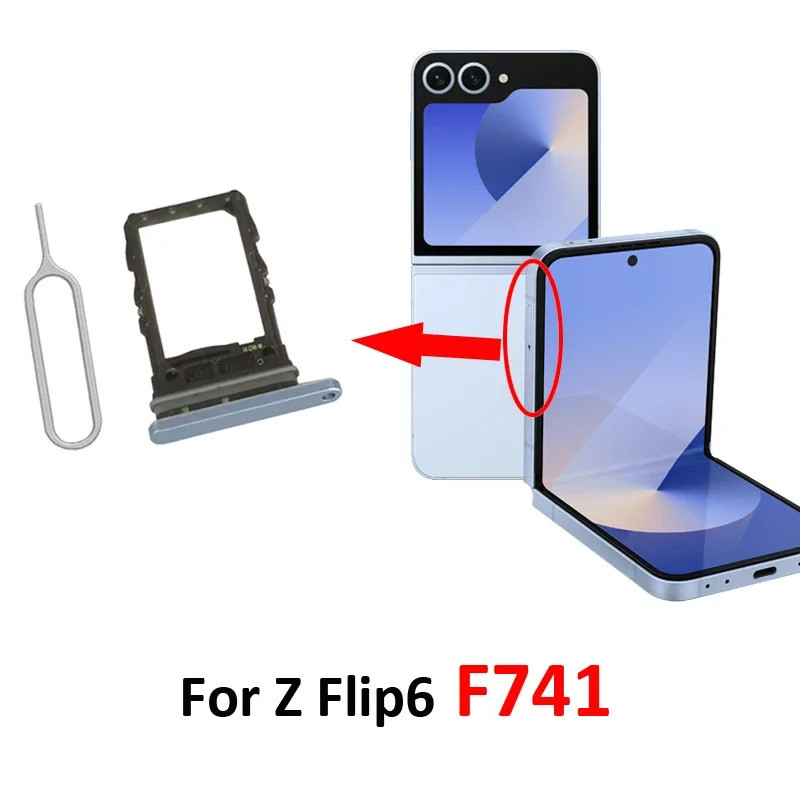 สําหรับ Samsung Galaxy Z flip 6 F741 f741b f741u f741w f741n ซิมการ์ดชิปผู้ถือถาดกระเป๋า