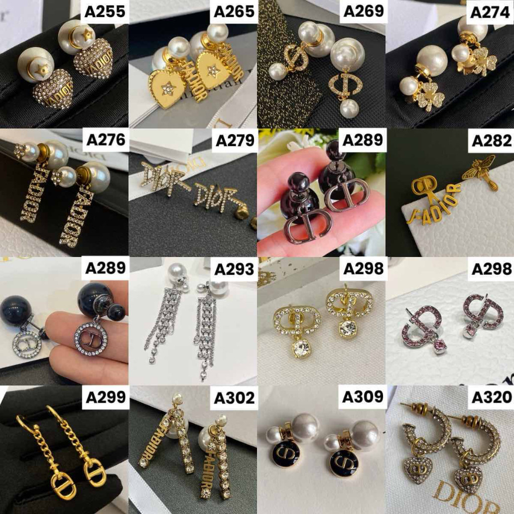 ต่างหูสไตล์ชาแนล ทำจากเข็มเงิน 925 และพลอยเทียม มุกประดับ สวยงามและทนทาน