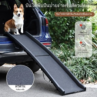 บันไดสุนัข พกพาได้ บันไดขึ้นรถ พับเก็บได้ สำหรับสุนัขพันธุ์ก…