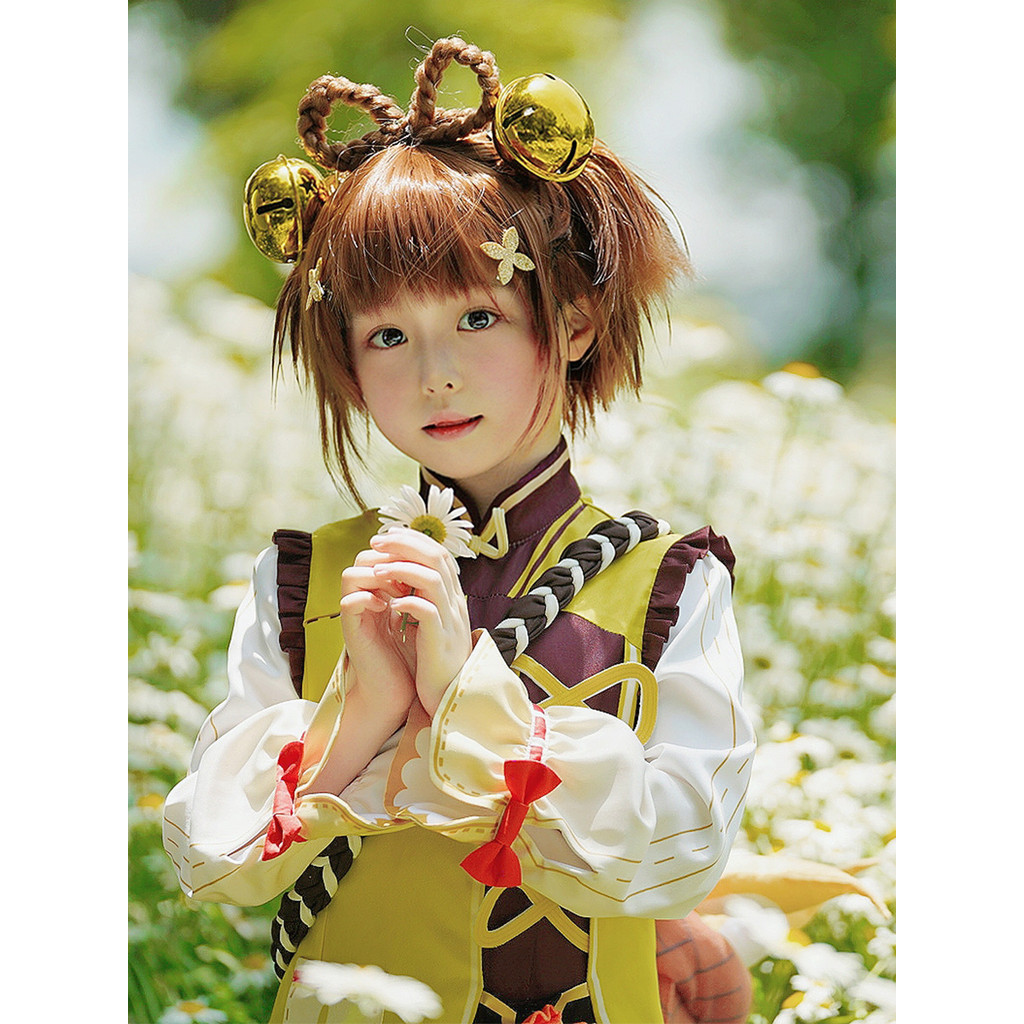 Heshun Yuanshen cosplay เสื้อผ้า Yaoyao สไตล์น่ารักสำหรับเด็ก พร้อมใช้งานได้ในเทศกาลคริสต์มาส