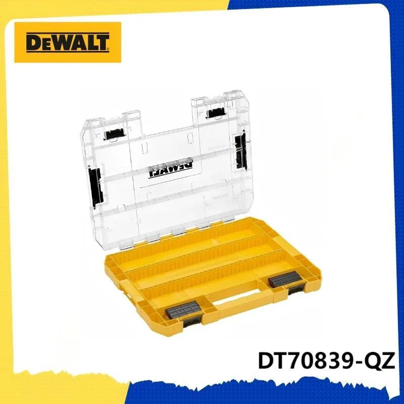 DEWALT DT70839-QZ กล่องเครื่องมือขนาดใหญ่สําหรับงานหนักพร้อมตัวแบ่งกล่องเก็บฮาร์ดแวร์วางซ้อนกันได้
