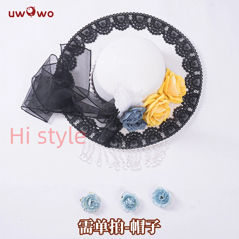 Uwo Genshin Impact Fanart Navia Gown Dress หมวกคอสเพลย์