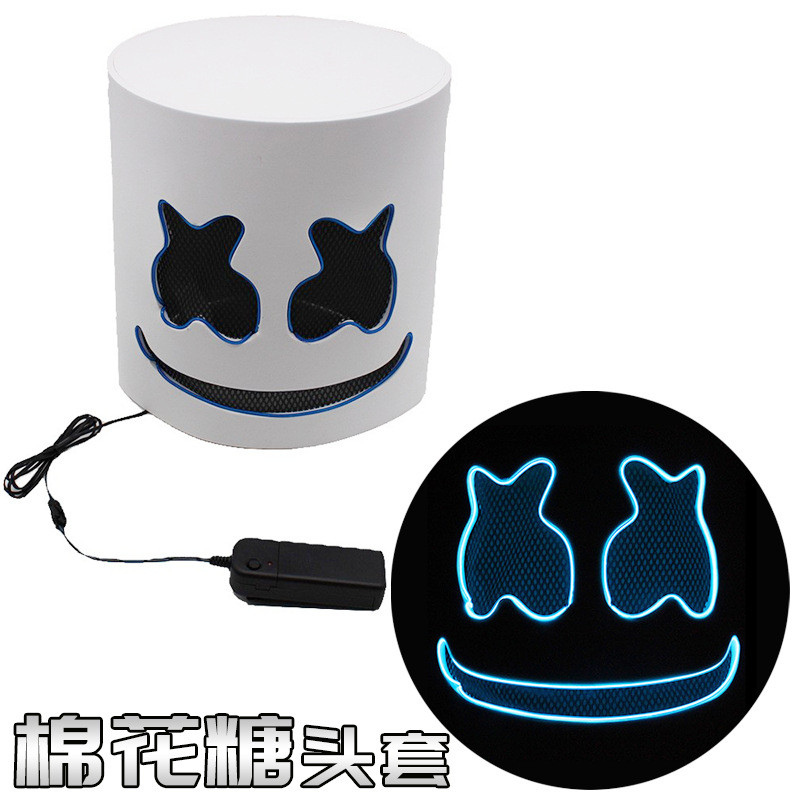Marshmello DJ Concert Luminous Headgear marshmello Halloween ELEVA Hundred Major Electronic Music Fe