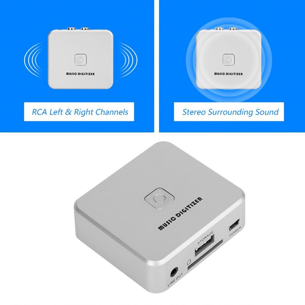 Bamaxis Audio Capture Recorder กล่อง 128Kbps Music Digitizer CD พร้อมอินพุต 3.5 มม.และบรรทัดรองรับหน