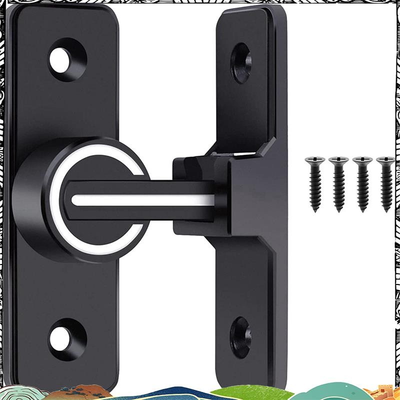 Super 1 ชิ้นเลื่อน Barn ประตู Latch Luminous 90 องศา Heavy Duty Gate Latch เหมาะสําหรับ Garden, Gara