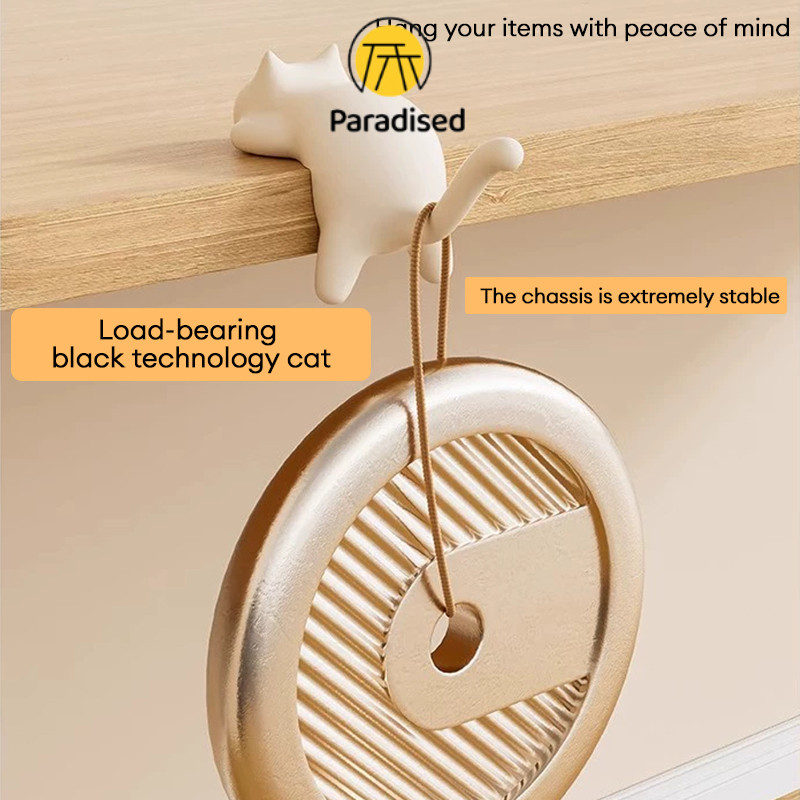 PAลูกแมวเดสก์ท็อปกระเป๋าเป้สะพายหลังตะขอด้านข้างมัลติฟังก์ชั่เจาะฟรีไม่มีร่องรอย - รูปที่ 5