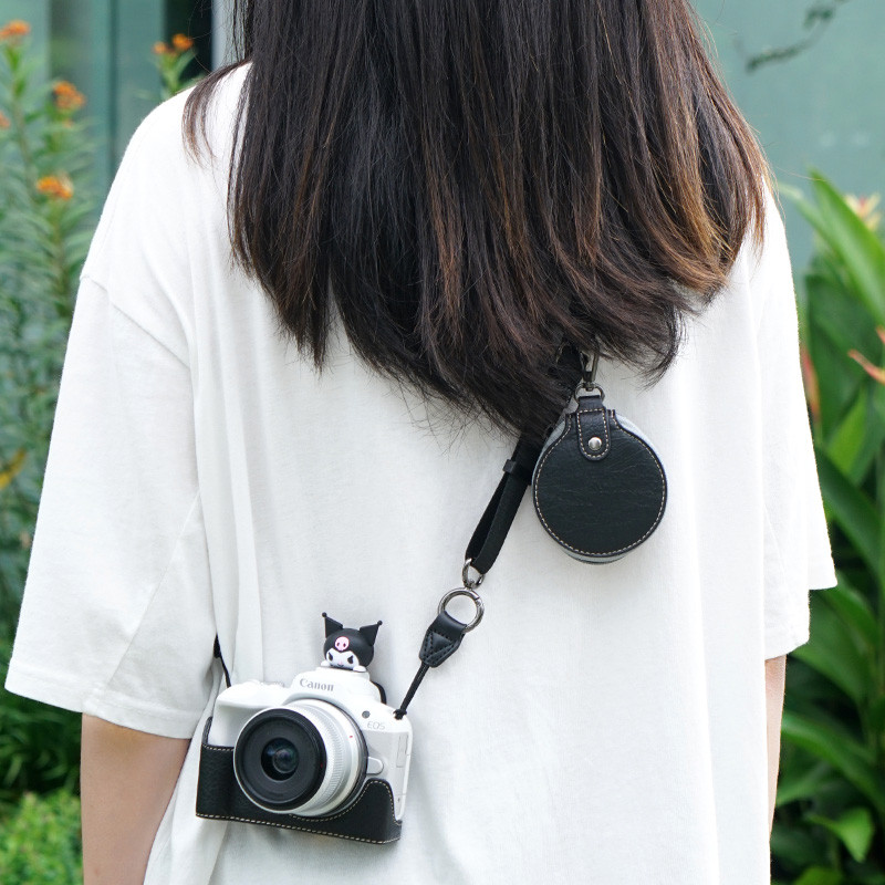 เหมาะสําหรับ Canon 200d เคสป้องกันรุ่นที่สองรวมทุกอย่าง R50 Anti-Collision Shell g7x3 เคสหนัง Retro 