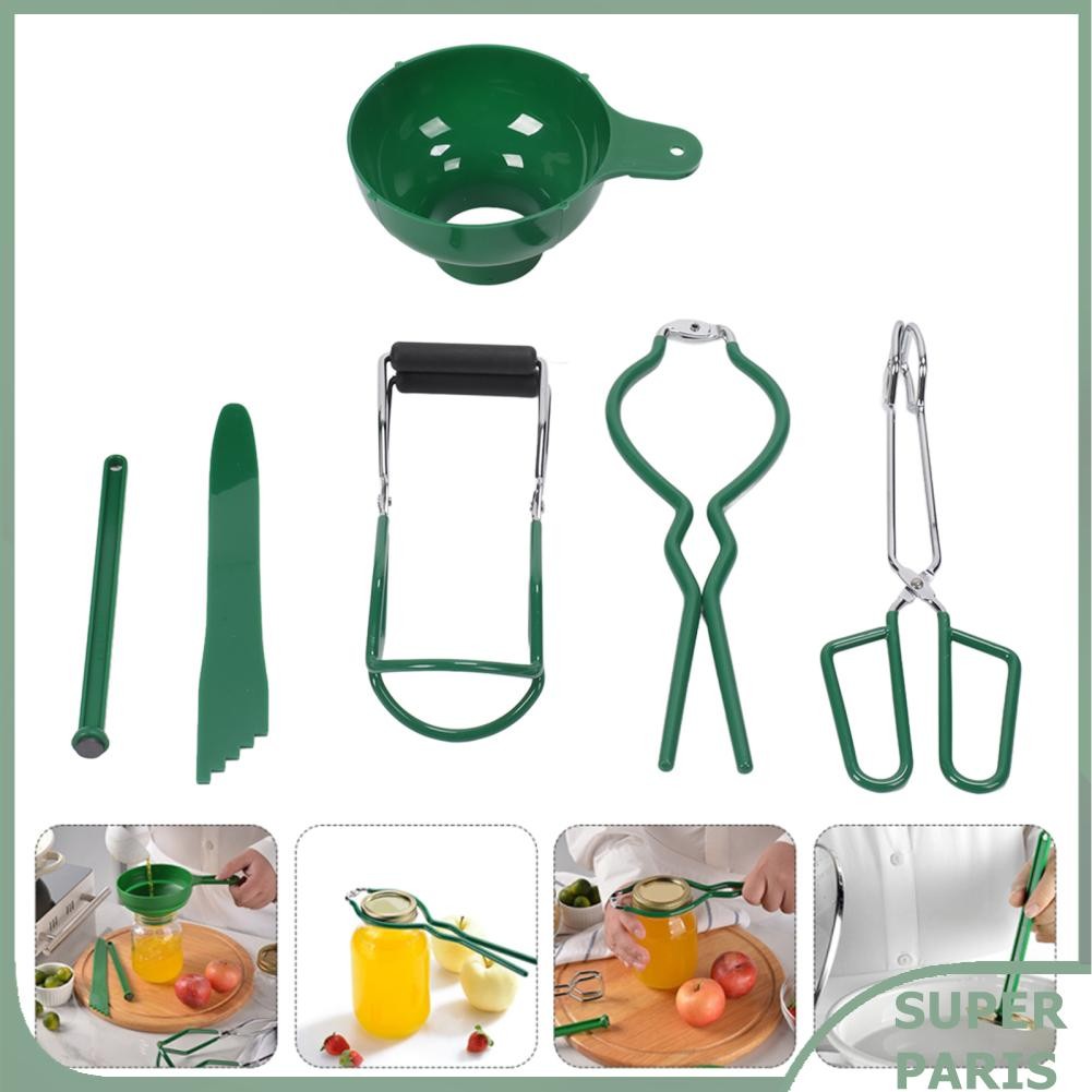 superparis 6 ชิ้น Stainless Steel Canning Set Supplies Starter Kit Home Accessories Equipment for Pot – โปรปัง