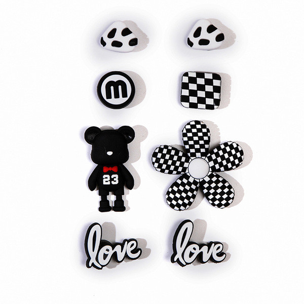 jibbitz crocs ของแทั jibbitz crocs รองเท้าตกแต่งสามมิติดอกไม้ทําเองรองเท้าหัวเข็มขัดหัวเข็มขัดอุปกรณ