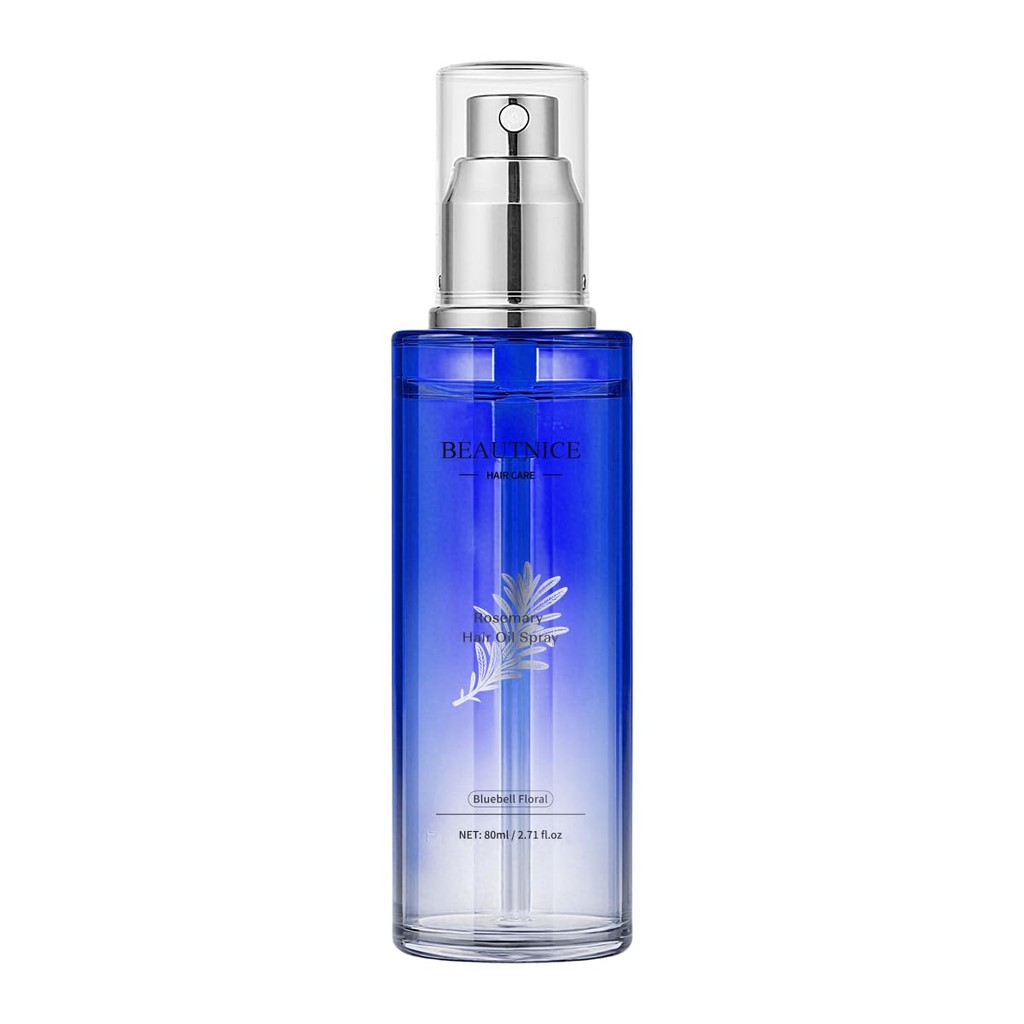 Rosemary Hair Treatment Oil Spray, Bluebell Floral, Infused with Argan Oil, Batana Oil, Lavender Oil