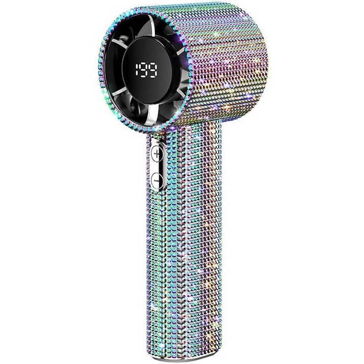 Mgall S5 Full Diamond แบบพกพาพัดลม Turbo,199 เกียร์ลม,มินิแฟนส่วนตัวแบบพกพาชาร์จพร้อมจอแสดงผลดิจิตอล