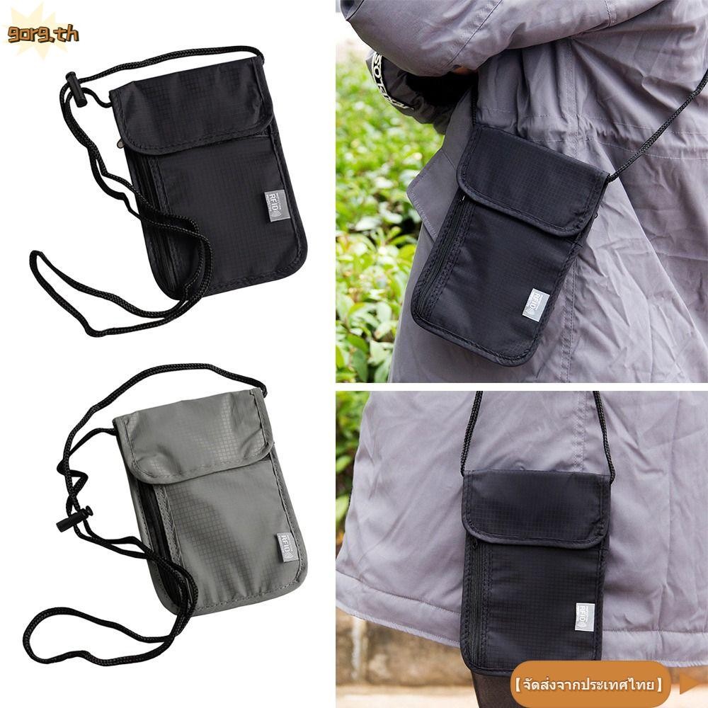 กระเป๋าเอกสาร GORG, กระเป๋า IDหนังสือเดินทาง RFID อเนกประสงค์กันน้ํา, กระเป๋าเดินทางใส่บัตรเครดิต ID ไนลอน