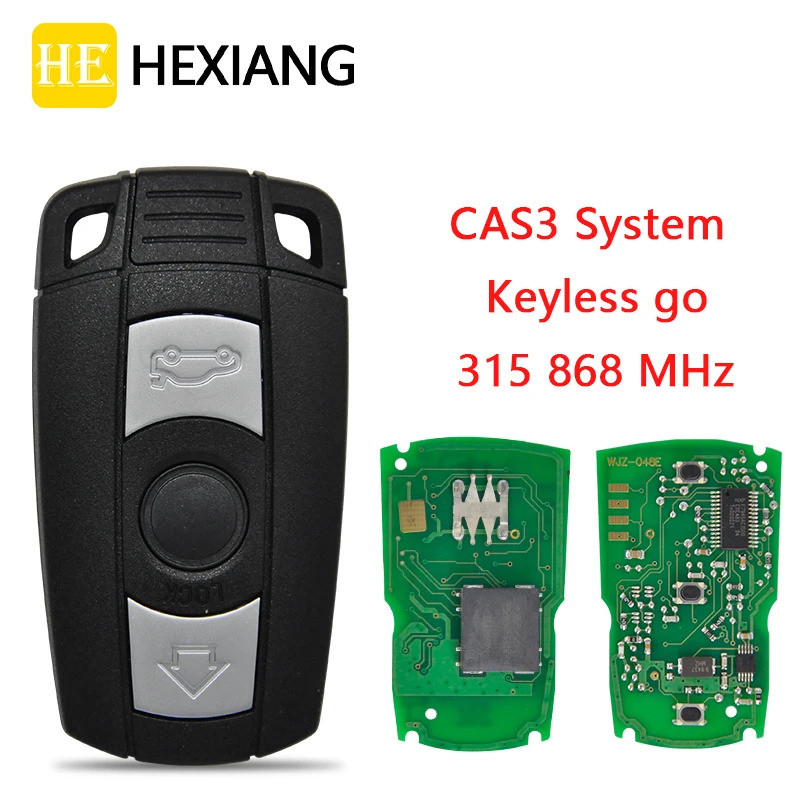 HE Xiang รีโมทคอนโทรลสมาร์ทกุญแจรถสําหรับ BMW 3 5 Series X5 X6 Z4 E70 CAS3 ระบบ ID46 ชิป 315MHz 868M