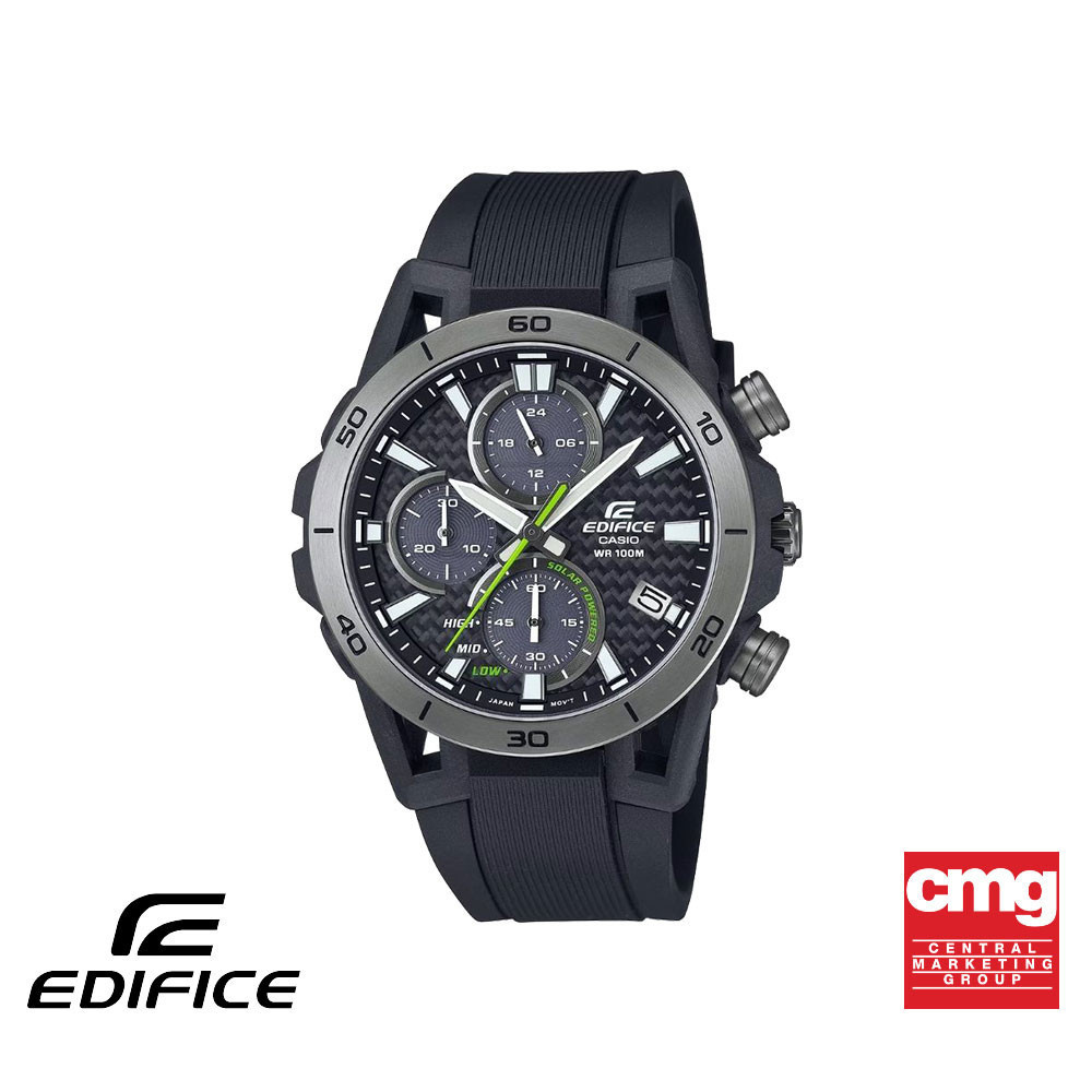 CASIO นาฬิกาข้อมือผู้ชาย EDIFICE รุ่น EQS-960PB-1AVUDF สายเรซิ่น สีดำ