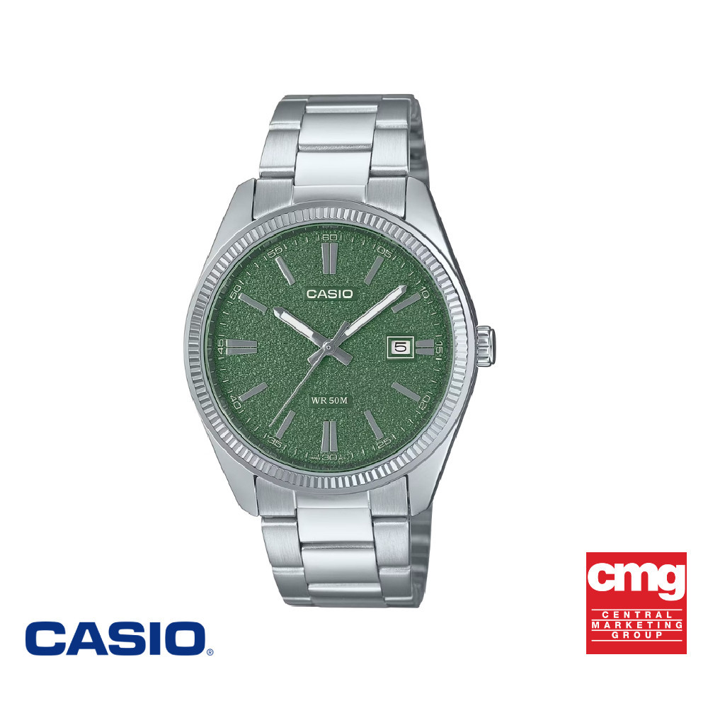 CASIO นาฬิกาข้อมือ รุ่น MTP-1302DA-3AVDF สายสแตนเลสสตีล สีเขียว