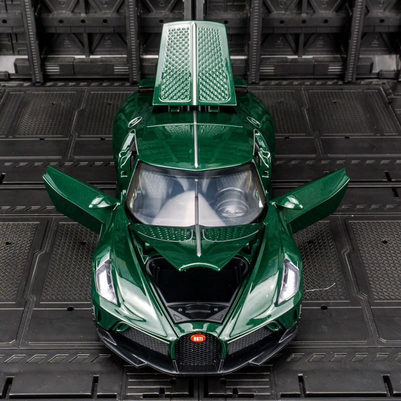 1: 24 จําลอง Bugatti Bugatti la voiture noire Supercar รถรุ่นโลหะผสมส่งเพื่อน