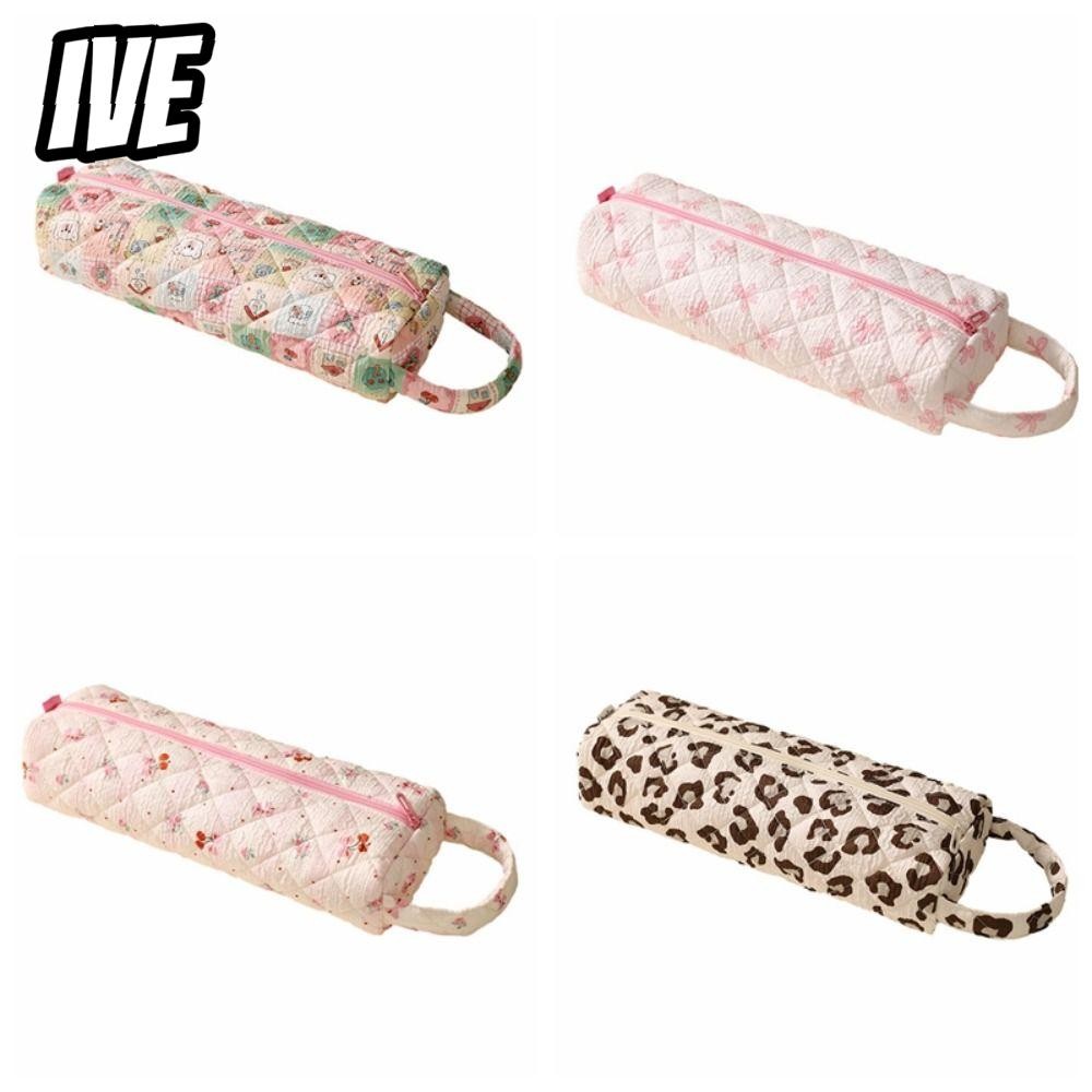 IVEYOUNG ถุงเก็บดัดผม, ถุงเก็บเครื่องเป่าผมผ้าฝ้ายควิลท์กันฝุ่น, นุ่มน่ารักพร้อมที่จับความจุขนาดใหญ่พกพาสําหรับเดินทาง