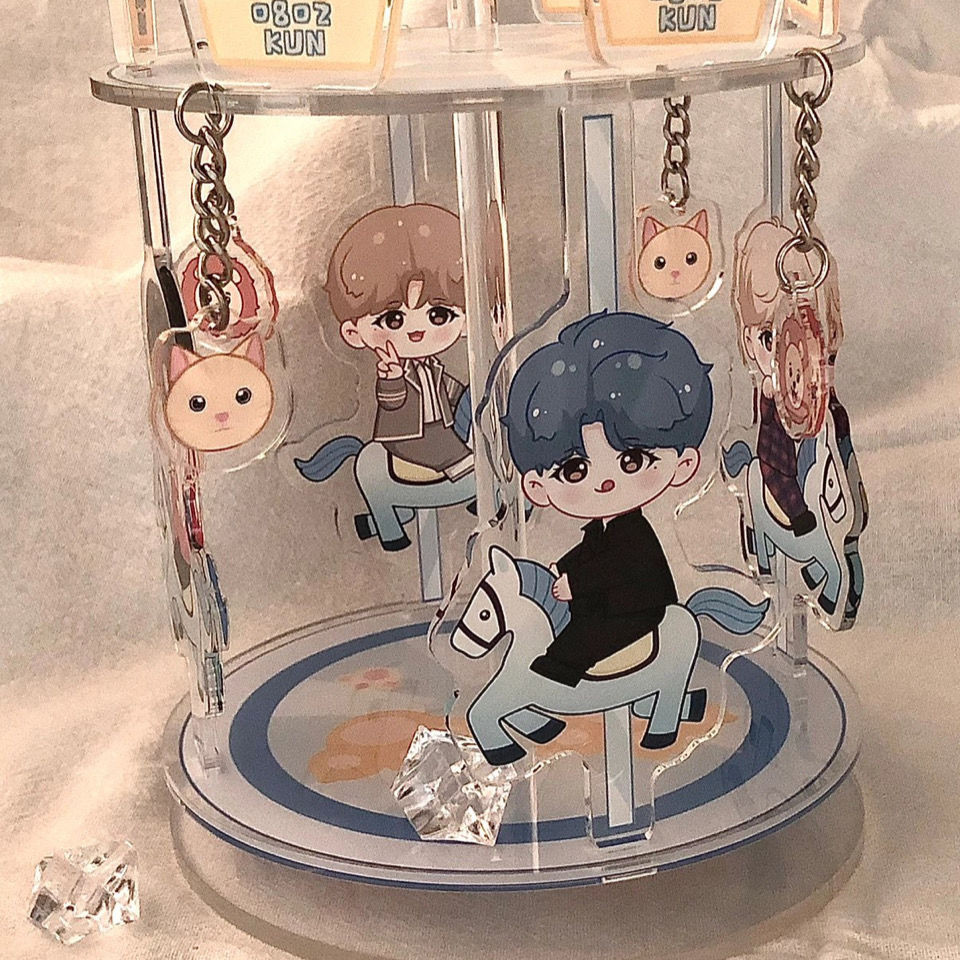 Original Rice-Made Cai Xukun การ์ด Merry-go-round รุ่น Q Cai Xukun สินค้า ikun สนับสนุนของขวัญเดสก์ท