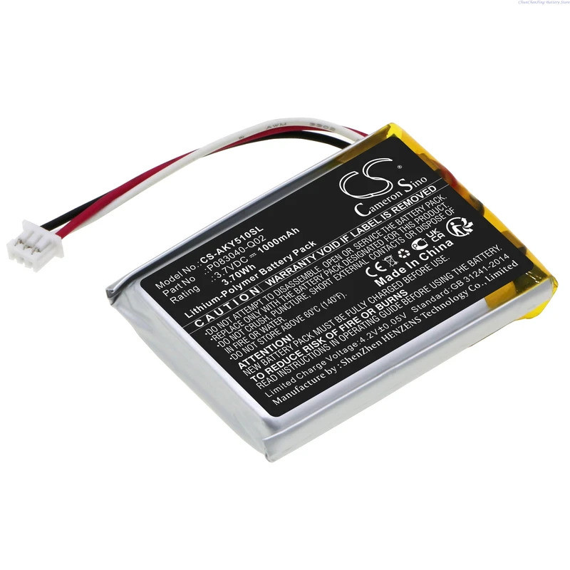 CS 3.7V 1000mAh เปลี่ยนชุดหูฟังไร้สายแบตเตอรี่ P083040-Q02 สําหรับ AKG Y50BT, C50BT +TOOLS
