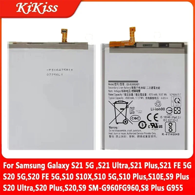 ใหม่ EB-BG973ABU EB-BG975ABU EB-BG980ABY แบตเตอรี่สําหรับ Samsung Galaxy S3 S4 S8 S9 S10 S10X S10E S